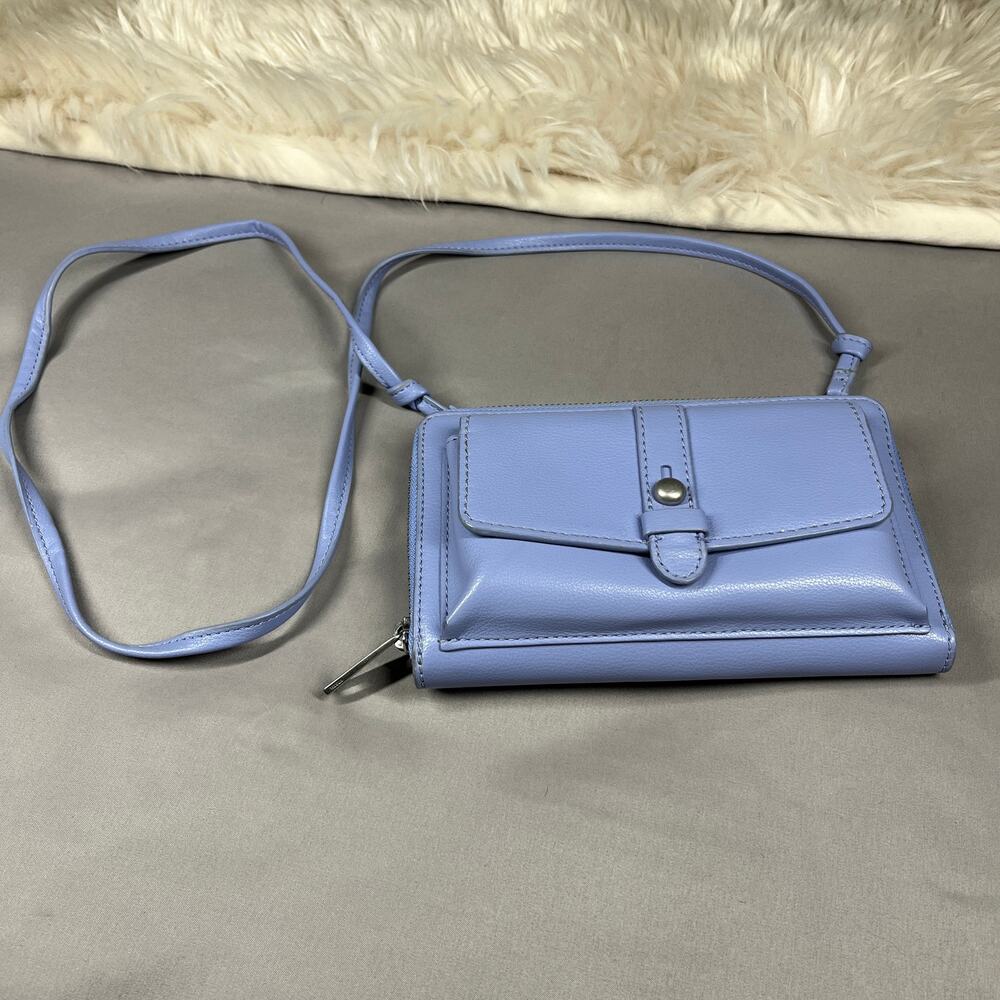 Fossil Faye String Wallet Crossbody Lavender With… - image 1